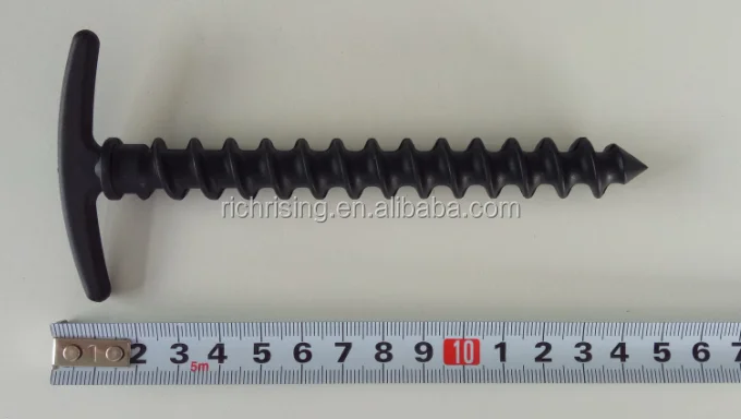 14.5cm Plastic ABS PP screw pegs tent stakes nails for outdoor camping