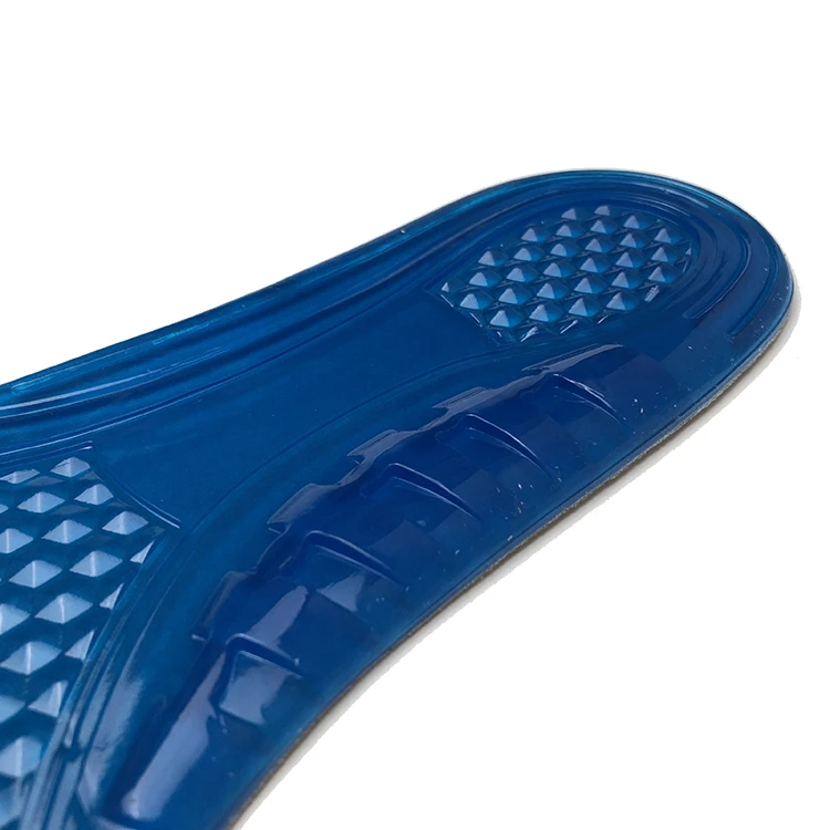 footwear unisex free cutting lines stretchy gel cushioning shock absorbing silicone insole for shoe