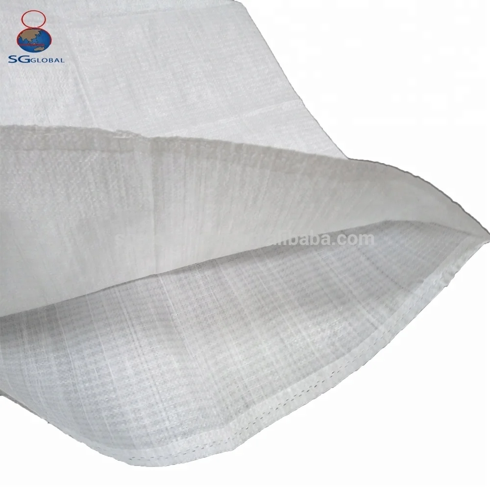 25kg 50kg 100kg rice flour maize corn grain packaging polypropylene white bags sacks