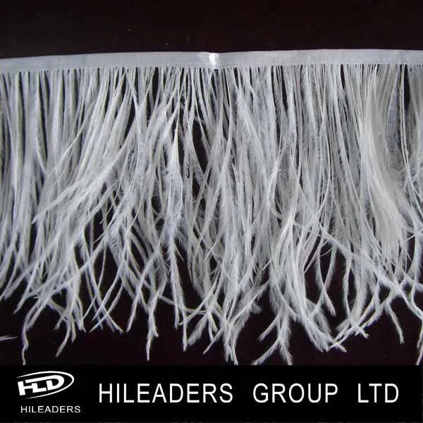 GU116 HILEADES High Quality Ostrich Feather Fabric Feather Trim