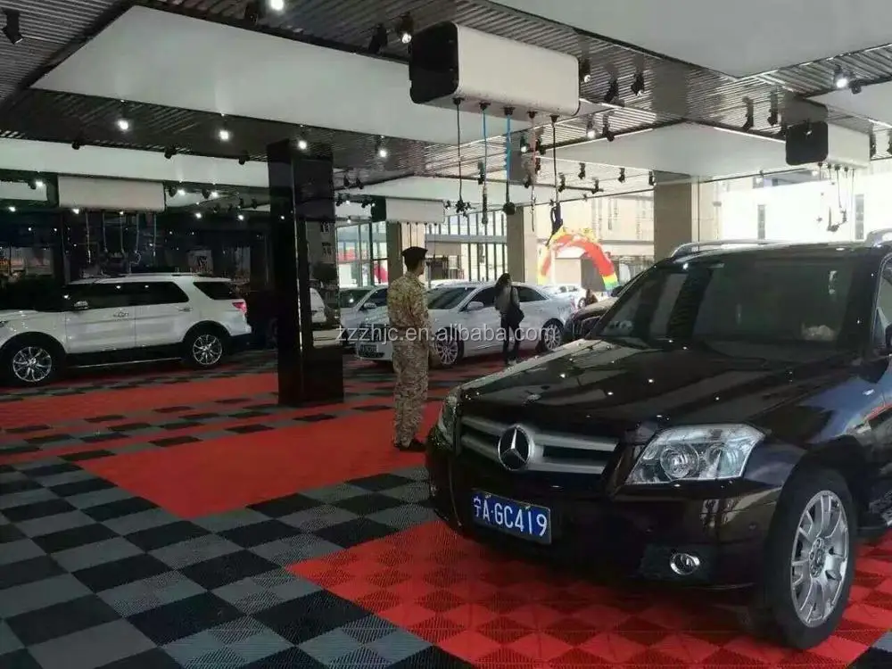 
plastic modular interlocking garage floor tiles 