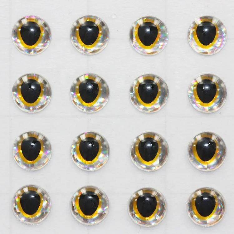 Wholesale 3D fishing eyes for fishing lures,with black pupil plastic fish eye 3 D eyes for lure