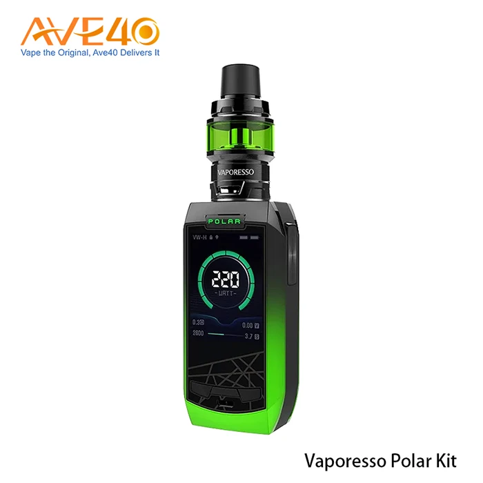 2018 new electric cigarette Vaporesso 220W Polar vape Kit with Baby SE Sub-ohm Tank GT Mesh coil from AVE40