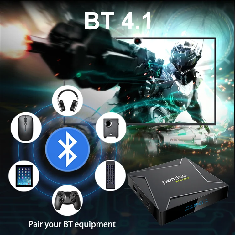  ТВ-приставка pendoo X10 plus Android 9 1 4 + 32 ГБ Wi-Fi