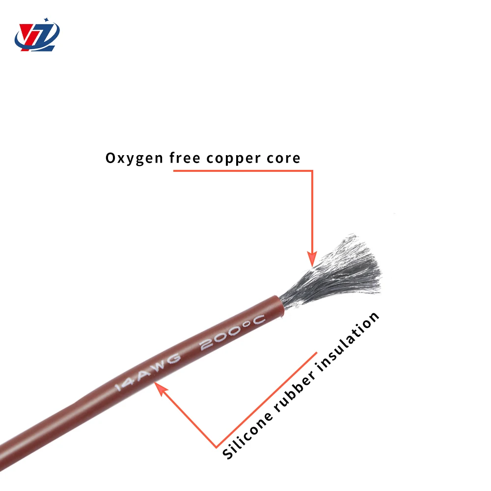 Бесплатный образец бескислородная медная проволока 14AWG ПВХ или силиконовый кабель высокотемпературный нагревательный