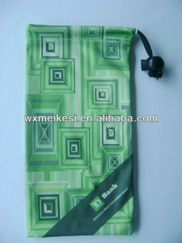 promotional heat transfer printed microfiber mobile phone pouch