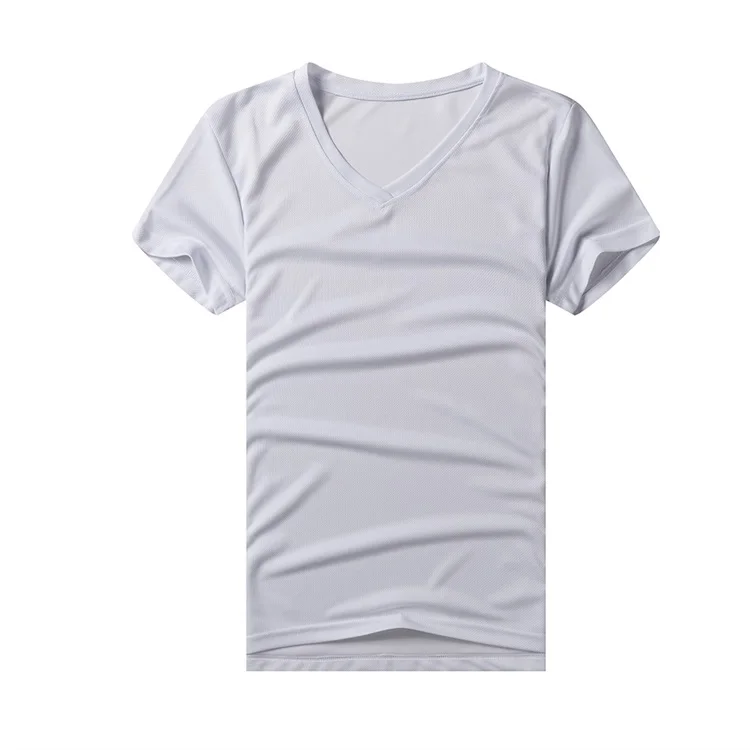 Wholesale Vneck Mesh Dry Fit T Shirts for Marathon Running