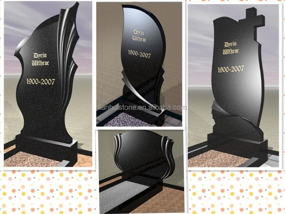 Russian style, Euro style, Israel Style Black Granite Tombstone And G664 Tombstone Prices