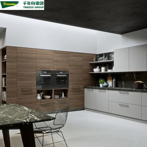 High Quality Europe Design Swing Open Style Modern White Hing Wall Corner Wooden Kitchen Cabinet on MDF/Plywood/Particle Board