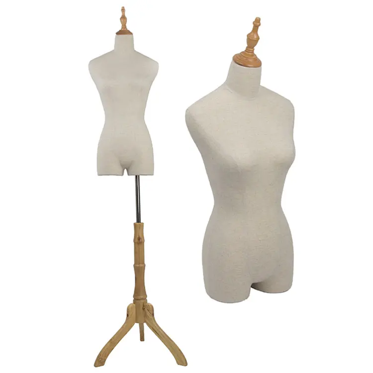 Adjustable female mannequin torso dress form