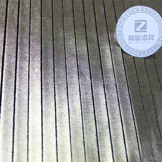 Wholesale Shine Golden Pleating Skirt Dress Pleating Fabric Brands Pleated Golden Foil Fabric