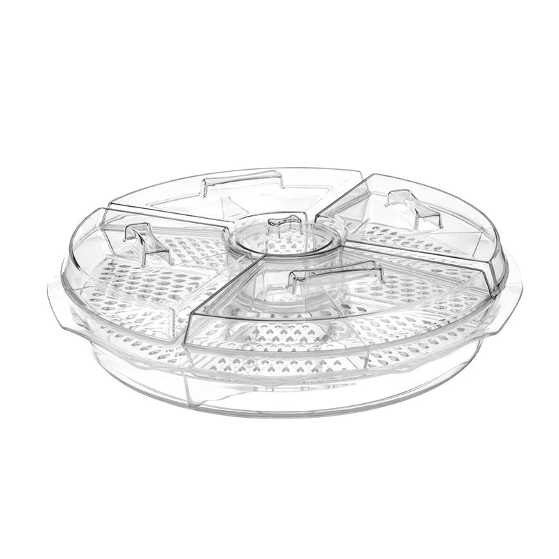 8 Compartments Seafood Fruit Tray Appetizer Serving Platter On Ice