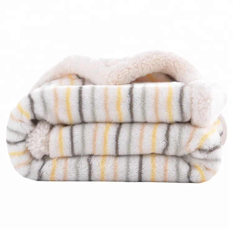 Luxury Newborn Baby Warm Soft Faux Fur Sherpa Throw Blanket