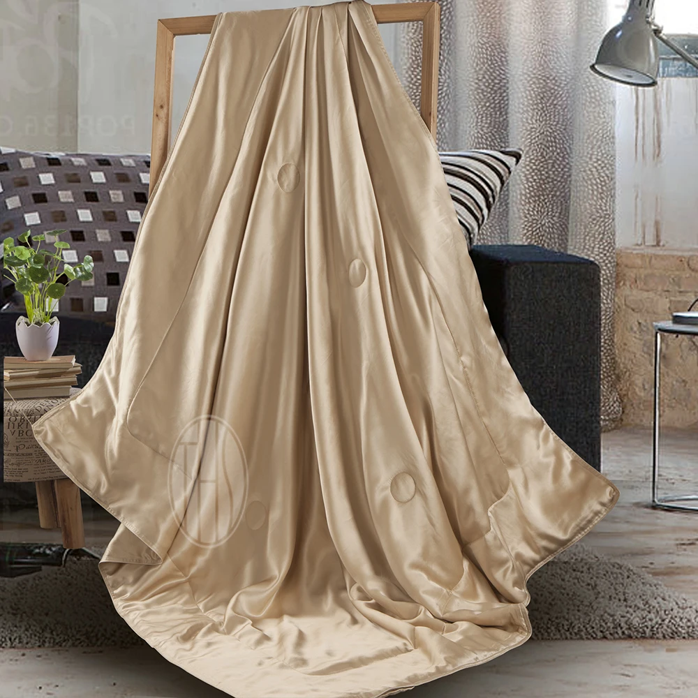 100% mulberry silk throw blanket for home