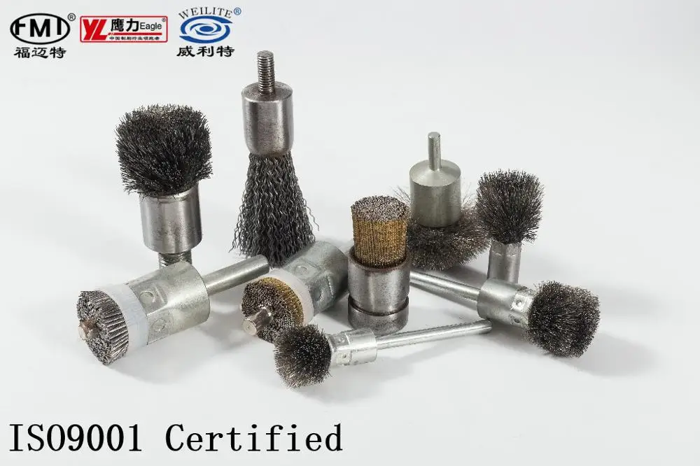FMT customized  Deburring Polishing Ccleaning Industrial Carbon steel wire special shaped End Brush