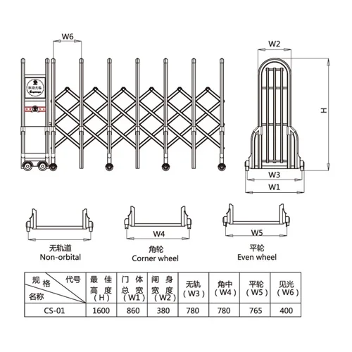 Electric retractable folding wrought iron gate