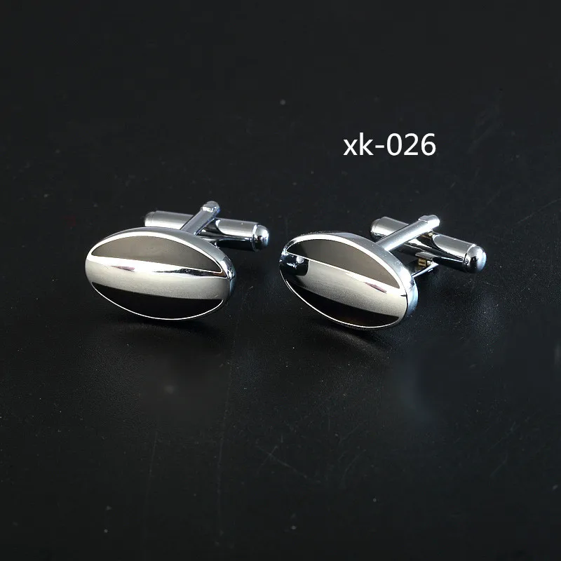 Модные металлические запонки оптом, жесткие эмалированные запонки