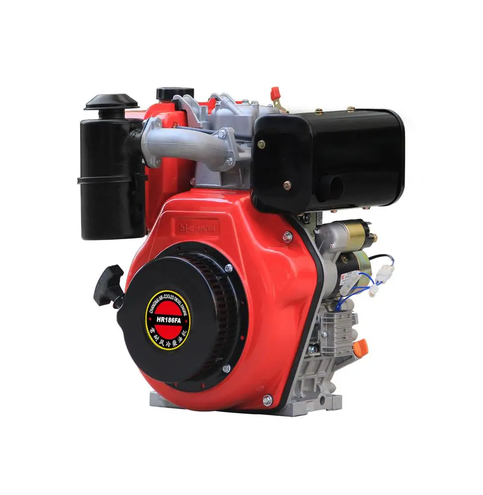 
Air cooled Slotting shaft red single cylinder electric start 186FA 10hp diesel engine  (62005037072)