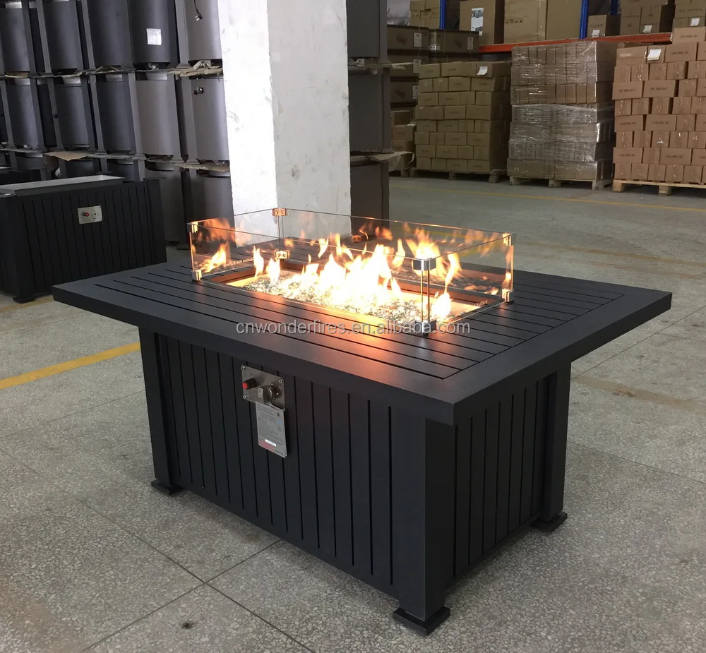  5 5000 BTU черное алюминиевое покрытие наружные прямоугольные столы с пропановым