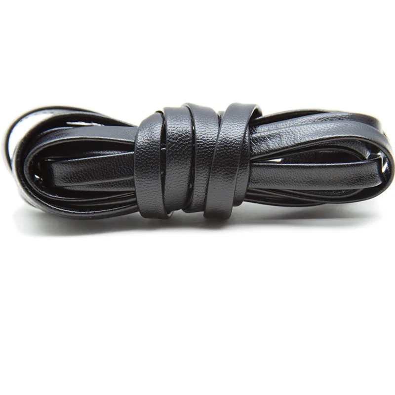 Yrunfeety Luxury Leather Shoe Laces Colored Flat Leather Shoe Laces Luxury Leather Shoelaces Sneaker Shoelaces 11 Colors