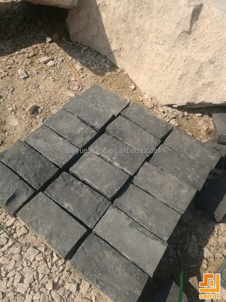 China Zhangpu ZP black Basalt outdoor paving stone driveway paving bricks stone
