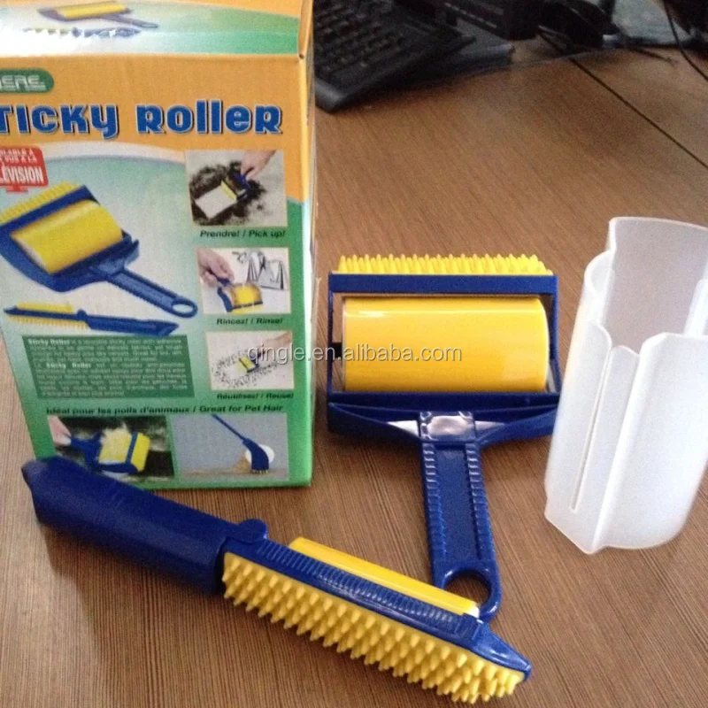 2 шт., Многоразовые липкие ролики с пластиковой ручкой