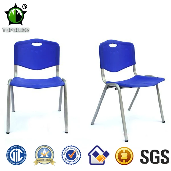 Высокое качество Пластиковые Школа Председатель со стальной рамой