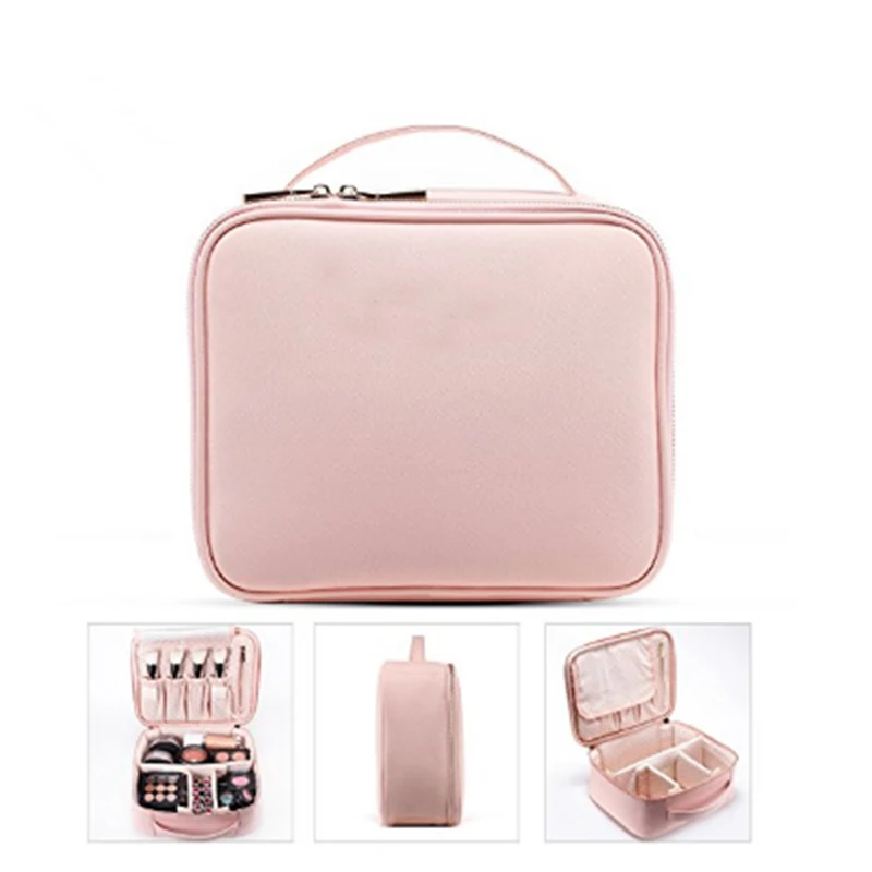 По индивидуальному заказу; Цвет розовый; Органайзер для макияжа сумка косметичка дорожная сумка большая емкость для женщин и девочек