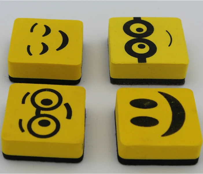 
Custom logo different design printed soft handfeeling easy clean effect EVA whiteboard eraser 