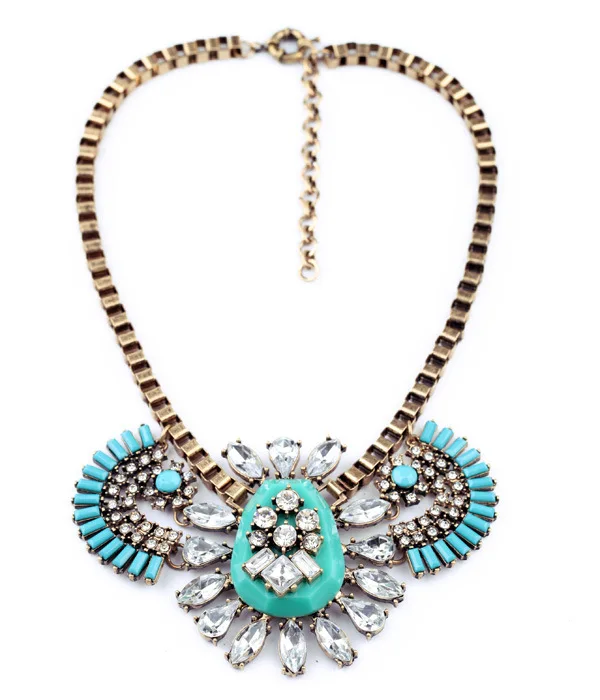 NK647 Top quality Fashion necklaces for women Resin statement gypsy necklaces