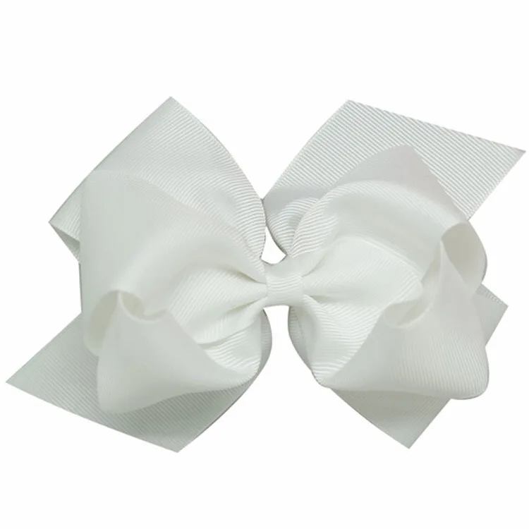 6 Inch Solid Big Hair Bows Jojo Bow with Clip Girls Fashion Hair Accessories