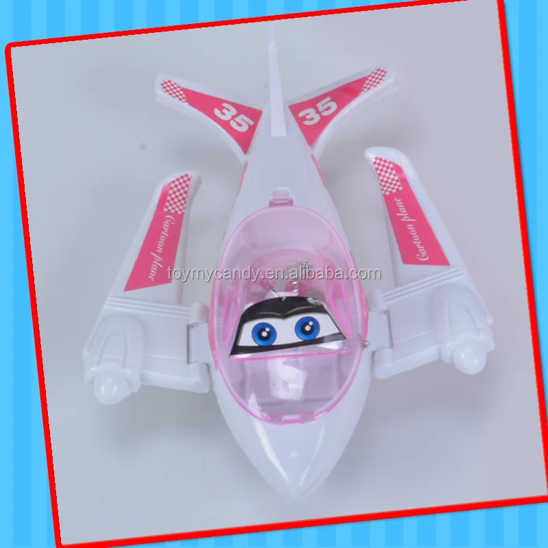 2017 hot selling products toy plane child lighting plane toy with candy funny pushing plane toy for kid