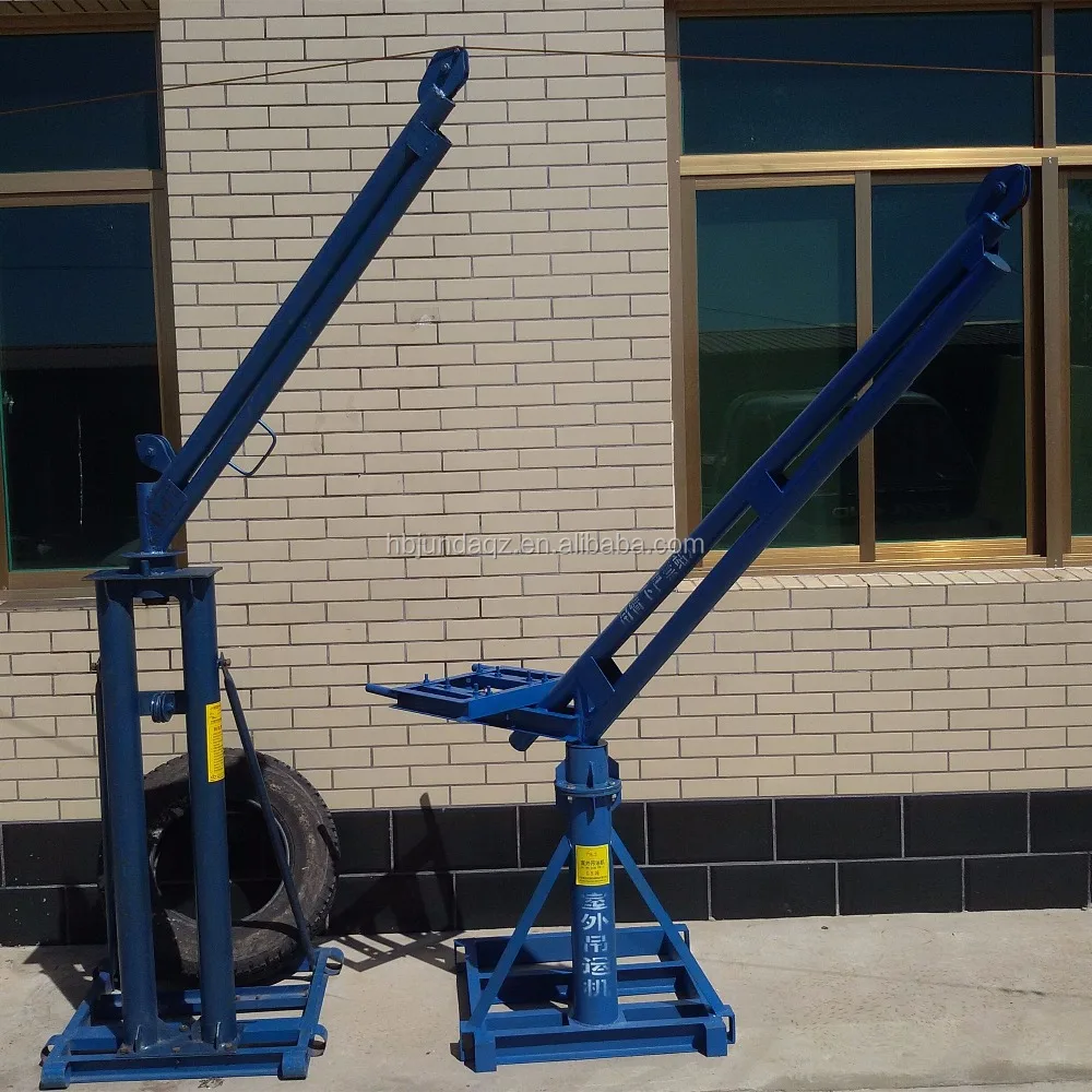 360 degree lifting machine/outdoor lifting small crane for construction hoist with remote control