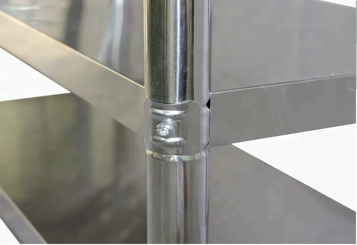 Restaurant Fruit Vegetable Kitchen Stainless Steel 4 Tire Storage Rack  Shelf customized design for sale