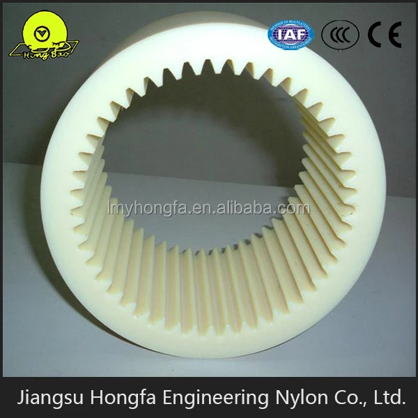 
custom made PA6 plastic internal ring gear cast nylon gear 
