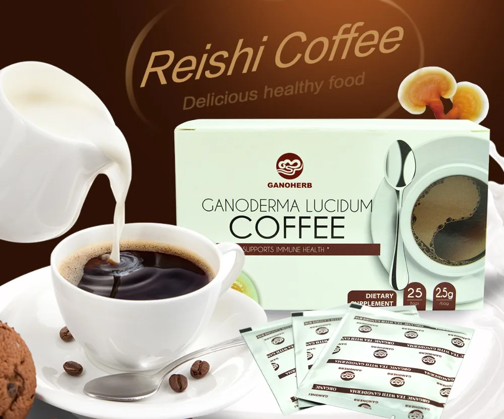 Wholesale Organic Gold Immune Booster Coffee Ganoderma of Reishi Mushroom Black Coffee