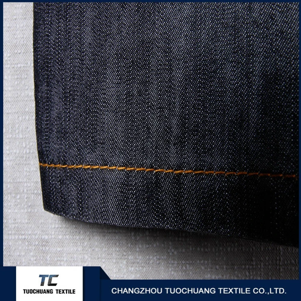 100% cotton 14oz twill denim high content black kevlar denim fabric