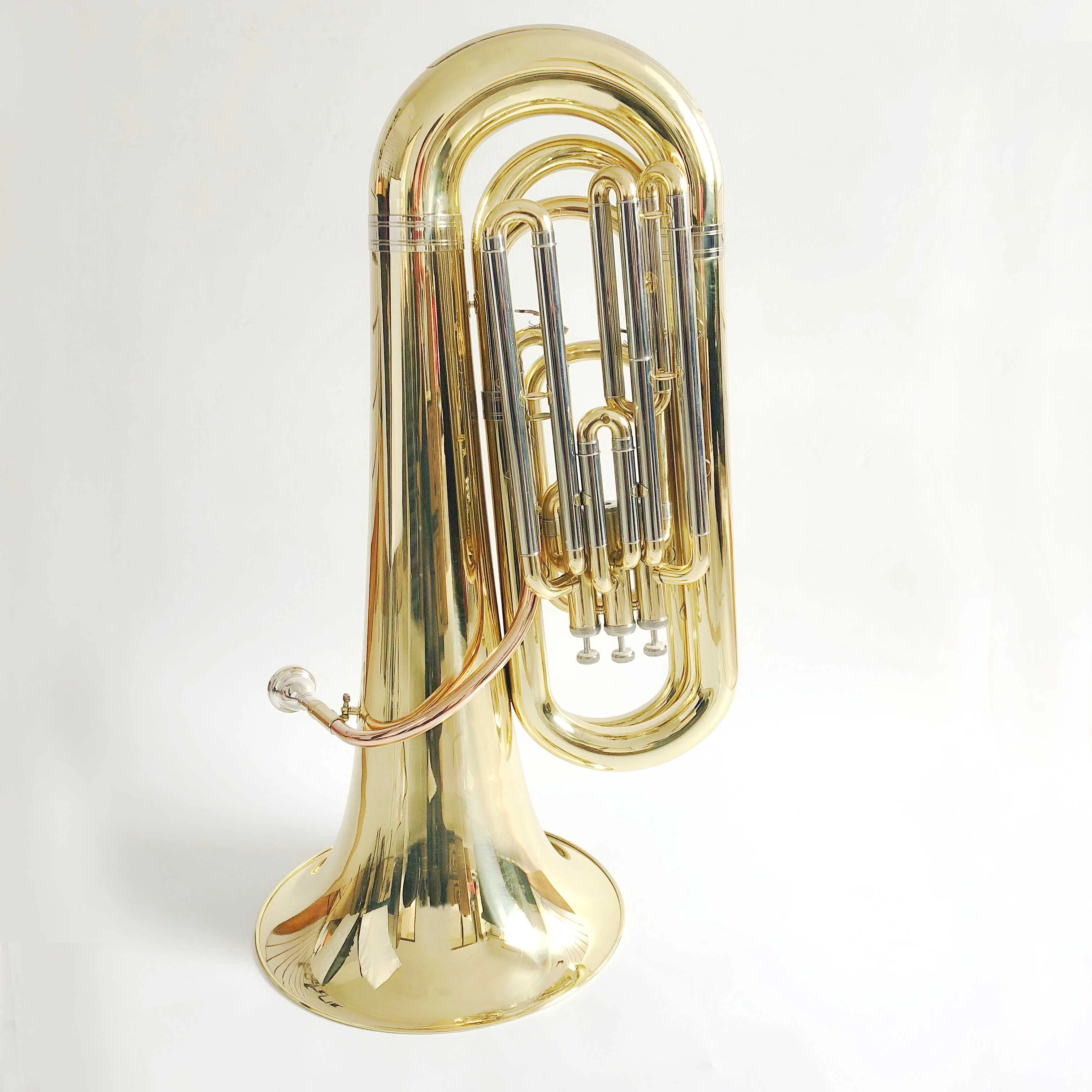 bb key lacquer finish yellow brass piston 3 tuba