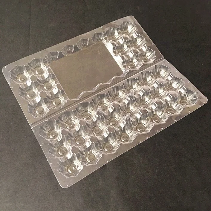 Factory price clear disposable 24 cells plastic quail egg tray