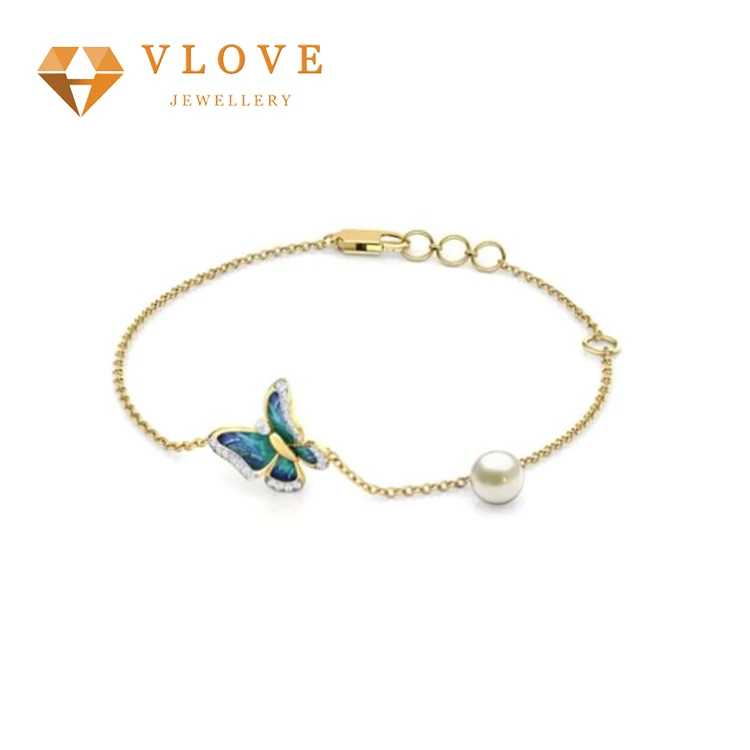 
China wholesale market 925 silver bracelet fashion jewelry and accessories soaring blue delicate butterfly bracelet 
