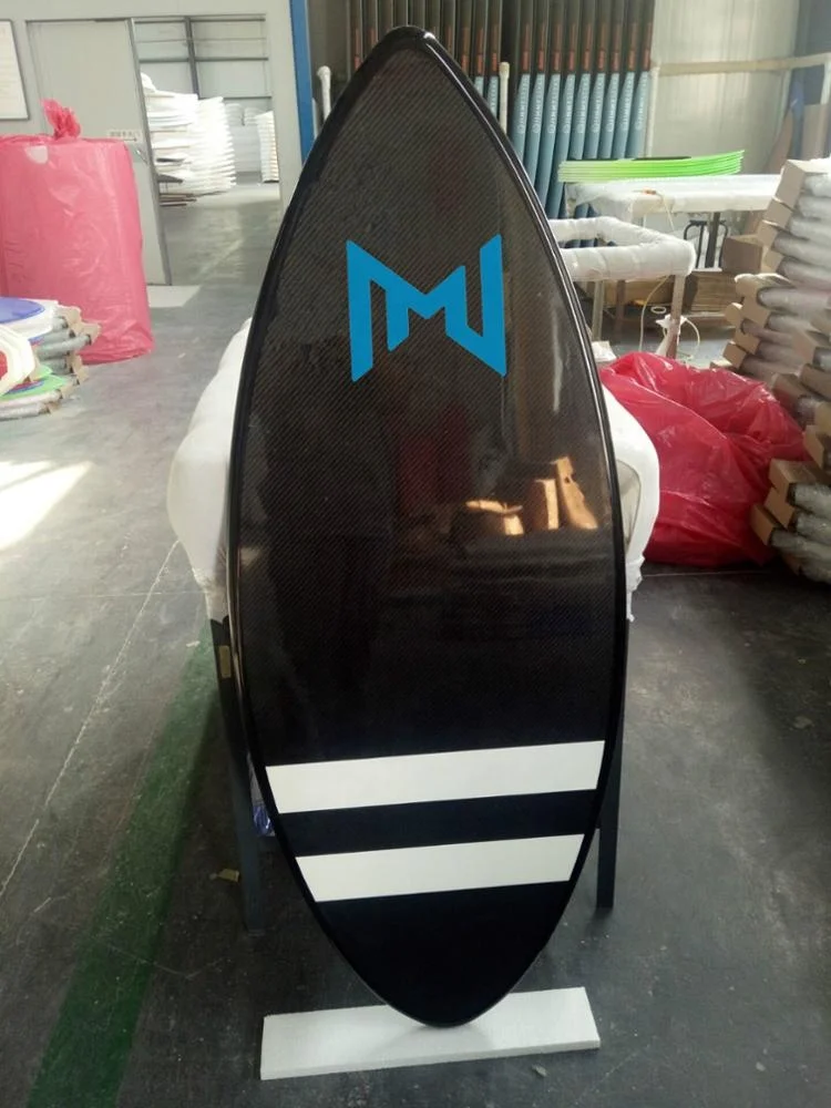 
Wood Skimboard & Wakesurf Board with Deckpad and Fins 