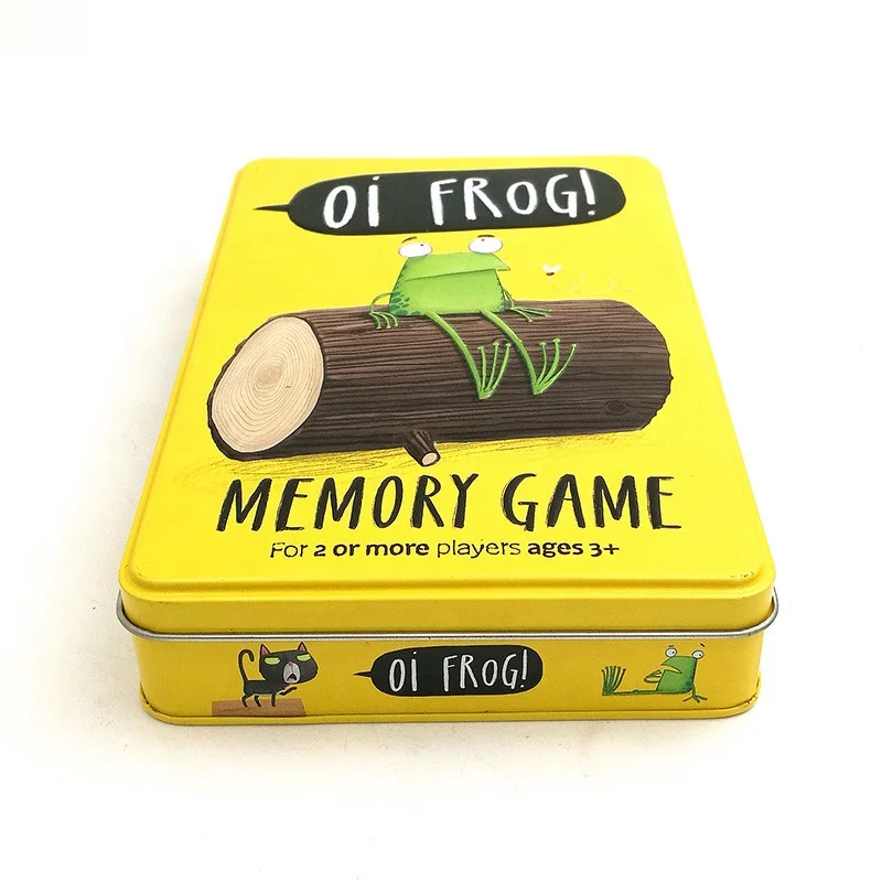 Rectangle shape metal gift card tin containers packing  box Metal Package box for Baby Early Learning memory cards