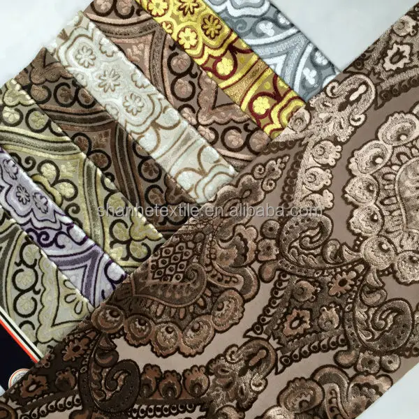 Jacquard Velvet Embossed Upholstery Fabric