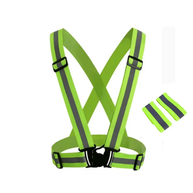 EN471 EN 13356 high elastic customized logo printed high visibility reflective working safety sleeveless vest strap manufacture
