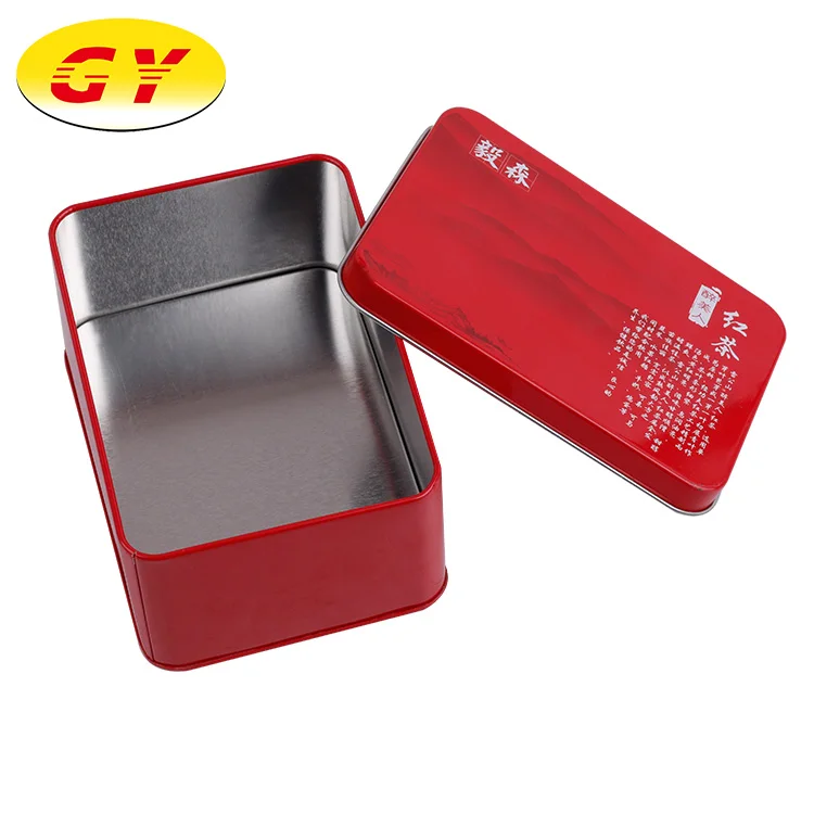 Custom four color printed metal can for face mask packaging