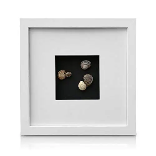 23x23cm white wood 3d deep shadow box photo frame customized size wall art shadow box photo frame