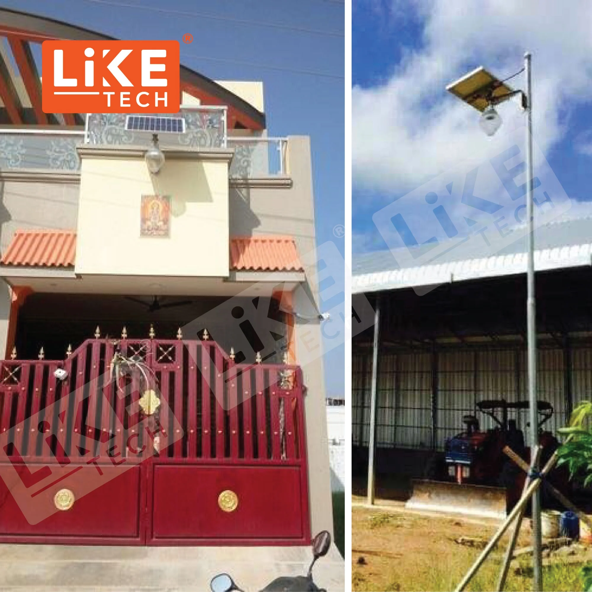 
LikeTech Outdoor Solar Light Garden IP65 for rain proof long life save money for end users quick sell promotional price 