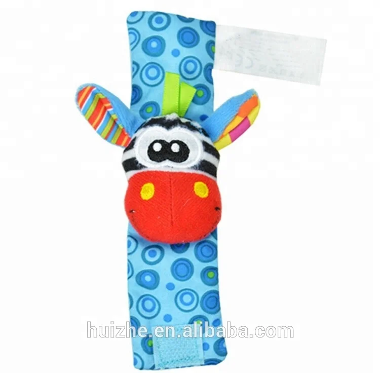 2017Hot Sale Newborn Baby Rattles Stuffed Toys Animal Socks Wrist Strap Education Toy For Toddlers Baby Socks