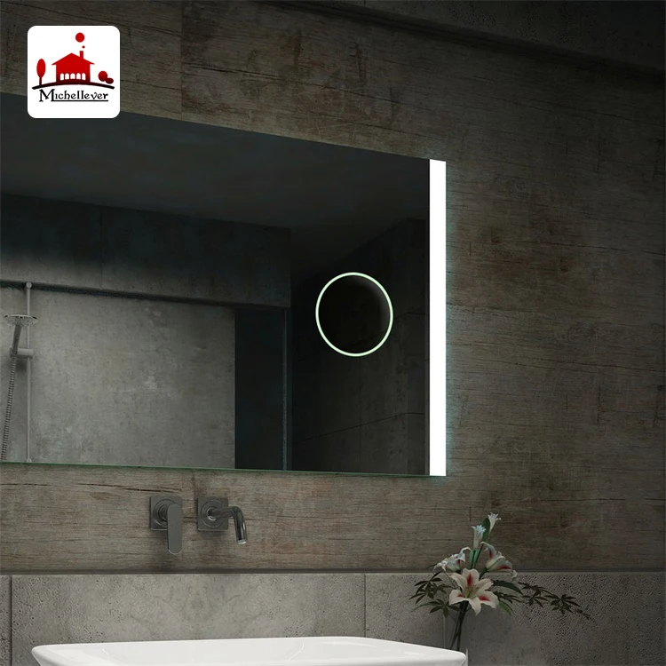 Hot selling lighted magnifying mirrors 3x 5x rectangle bathroom smart backlight led mirror