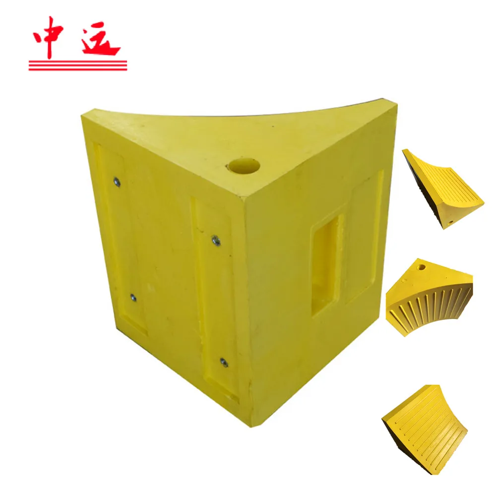 Оранжевый/желтый PU колеса chock блок для 60 т автомобили Грузовики тяжелых транспортных средств